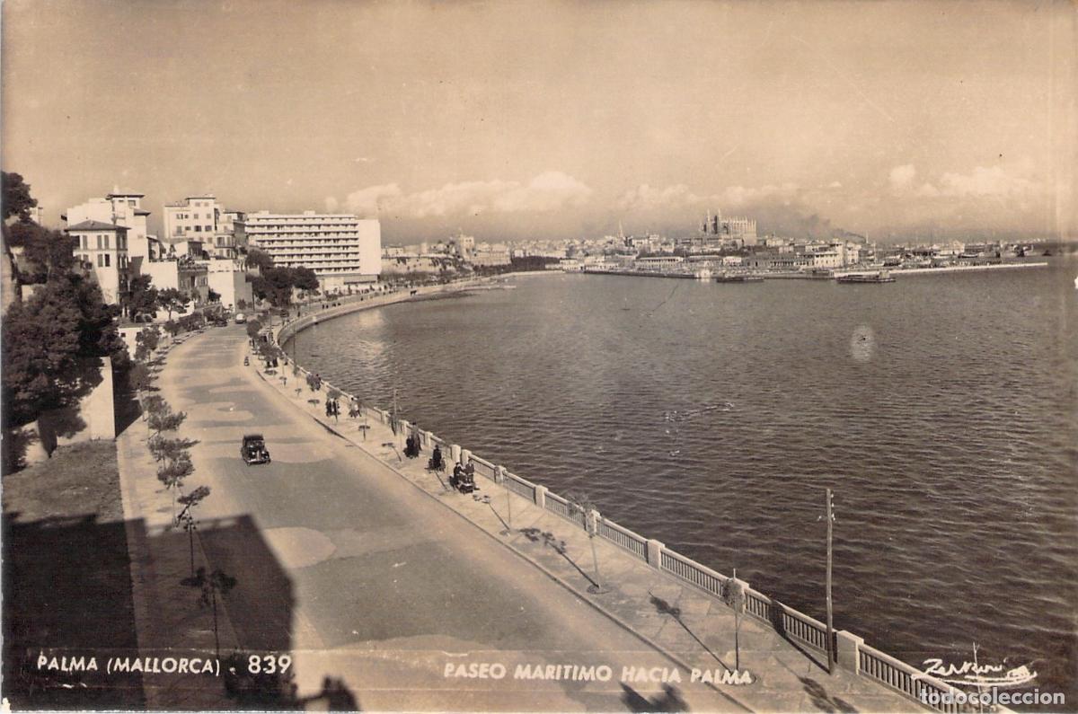 Postales: Postal Paseo Mar&iacute;timo de Palma de Mallorca - Fotograf&iacute;a Zerkowitz