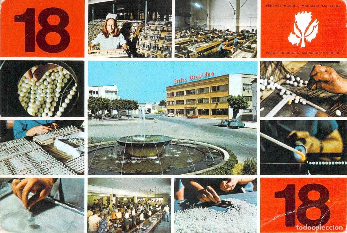 Postales: Postal de la F&aacute;brica Perlas Orquidea en Manacor, Mallorca