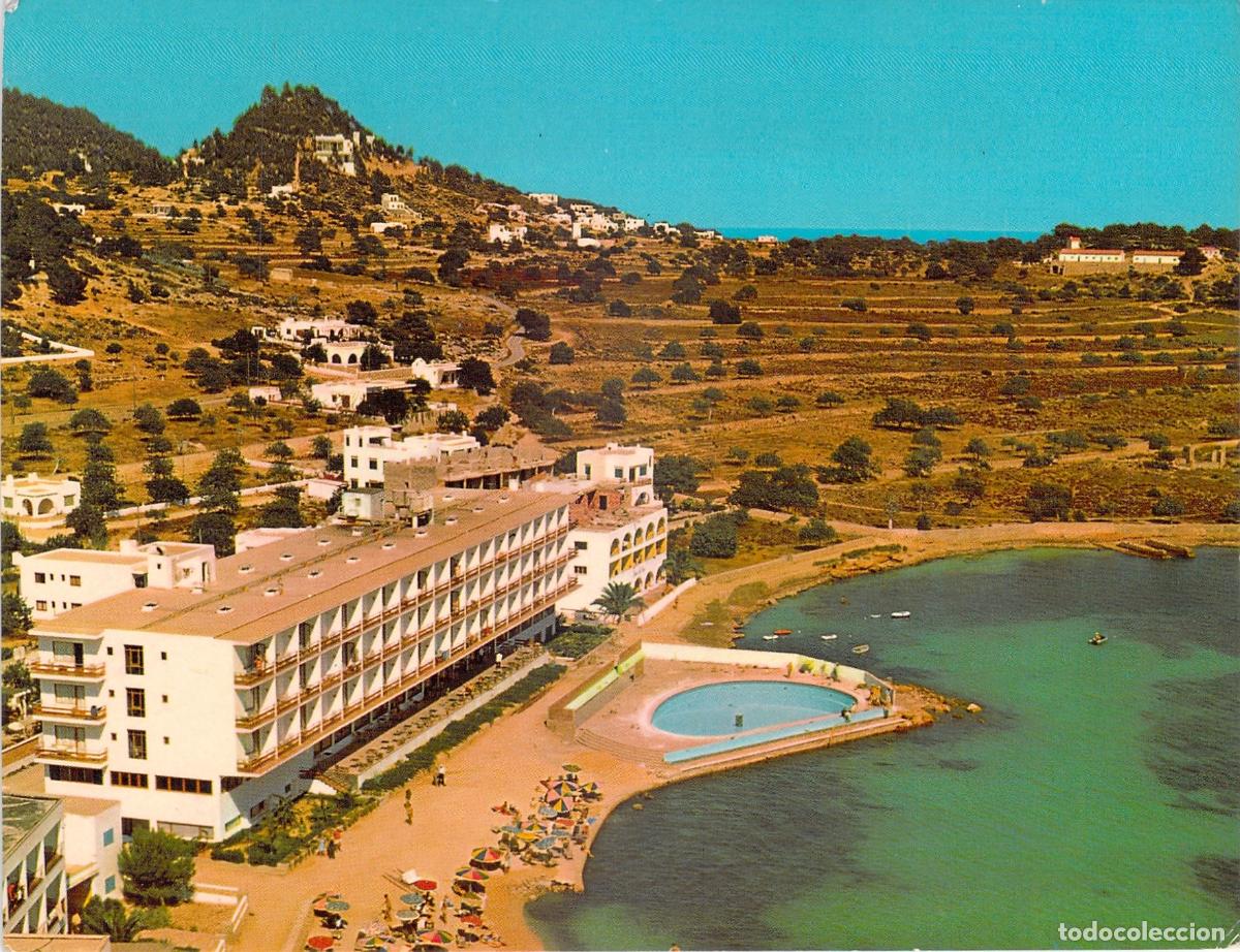 Postales: Postal Hotel Simbad y Playa de Talamanca en Ibiza, Baleares
