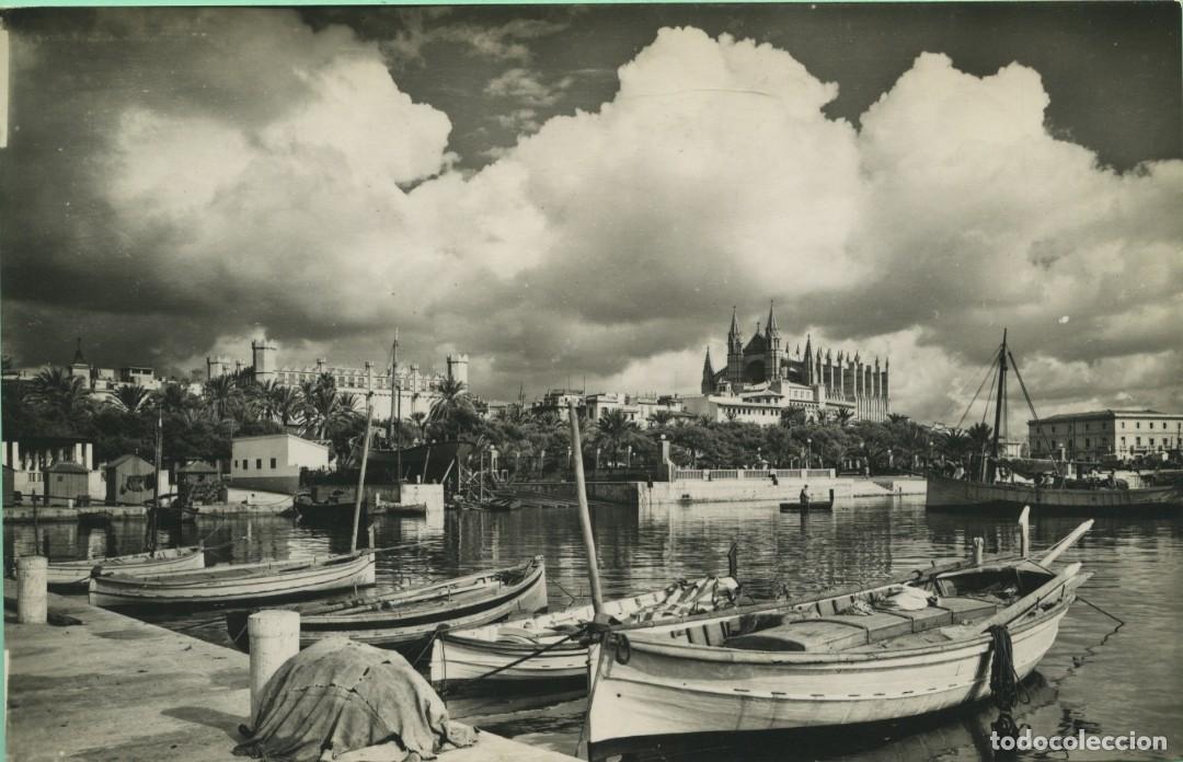 Postales: N&ordm; 2043-MALLORCA. Palma. La Catedral y la Lonja desde &rdquo;Es Mollet&rdquo;. Postal fotogr&aacute;fica. Sin circular.