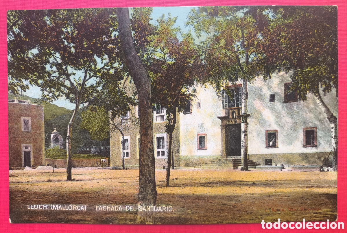 Postales: PALMA SANTUARI DE LLUC POSTAL A COLOR FOTOTIPIA MIGJORN MALLORCA C. 1920