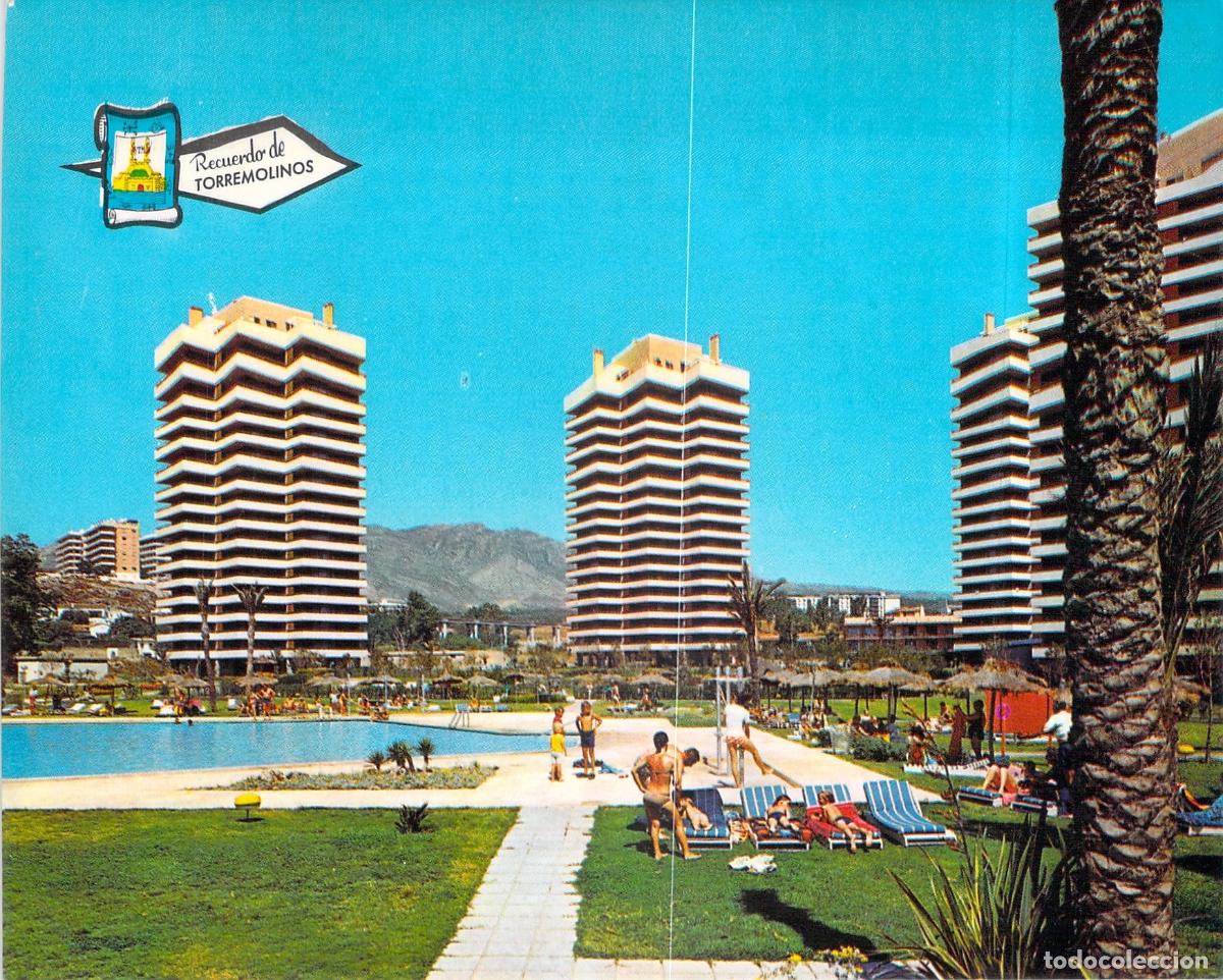 Postales: Postal de Torremolinos, M&aacute;laga - Urbanizaci&oacute;n Playamar y Piscina
