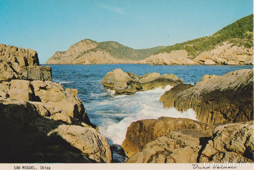 Postales: IBIZA (BALEARES) SAN MIGUEL, DETALLE DE LA COSTA - POSTALES DUR&Aacute; VELASCO 155 - S/C