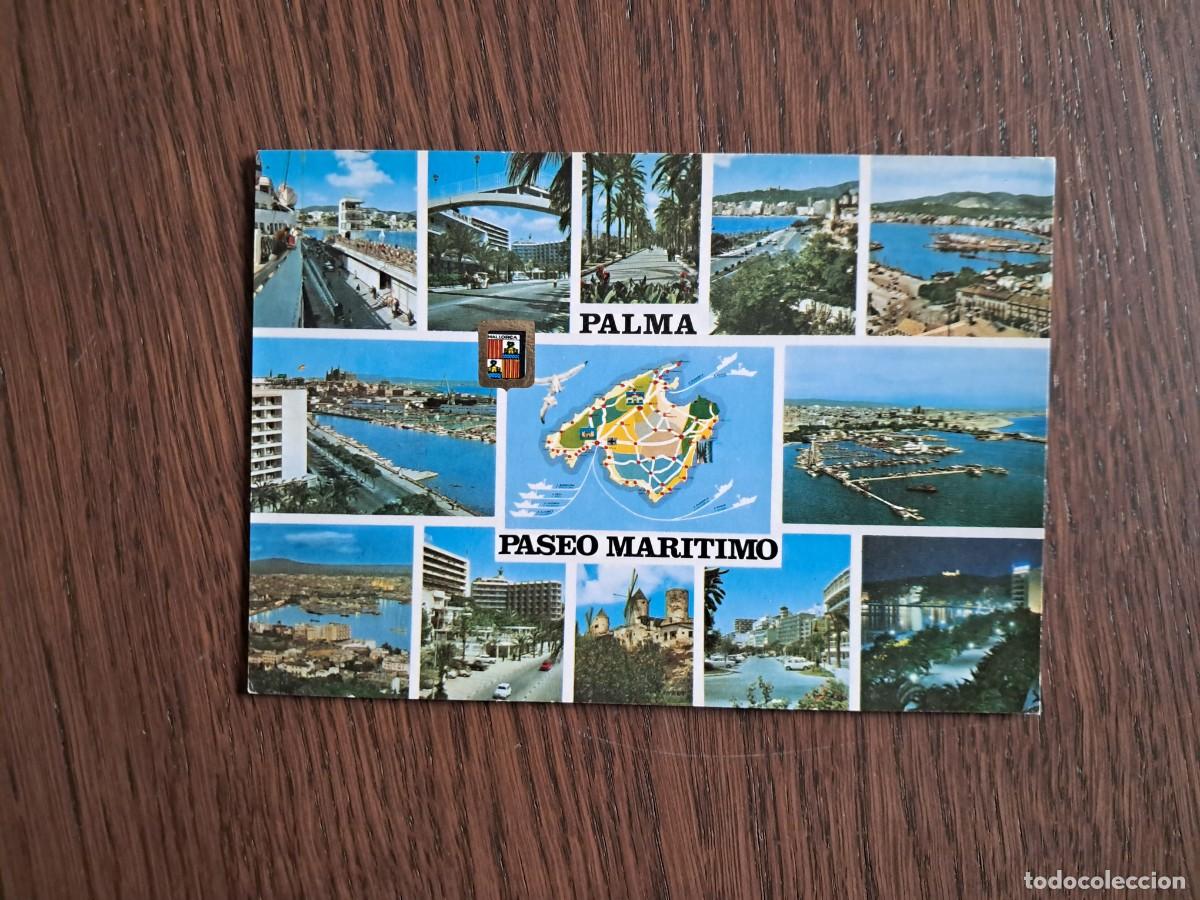 Postales: postal de Espa&ntilde;a, diferentes vistas del paseo mar&iacute;timo, Palma de Mallorca n&ordm; 2516. a&ntilde;os 70. escrita.