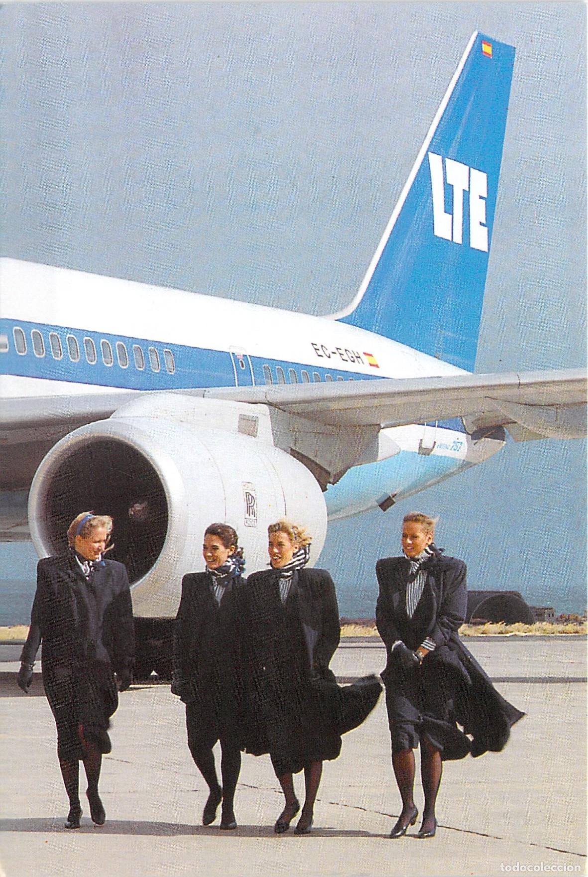 Postales: Postal Avi&oacute;n Boeing 757-200 LTE International Airways con Tripulaci&oacute;n