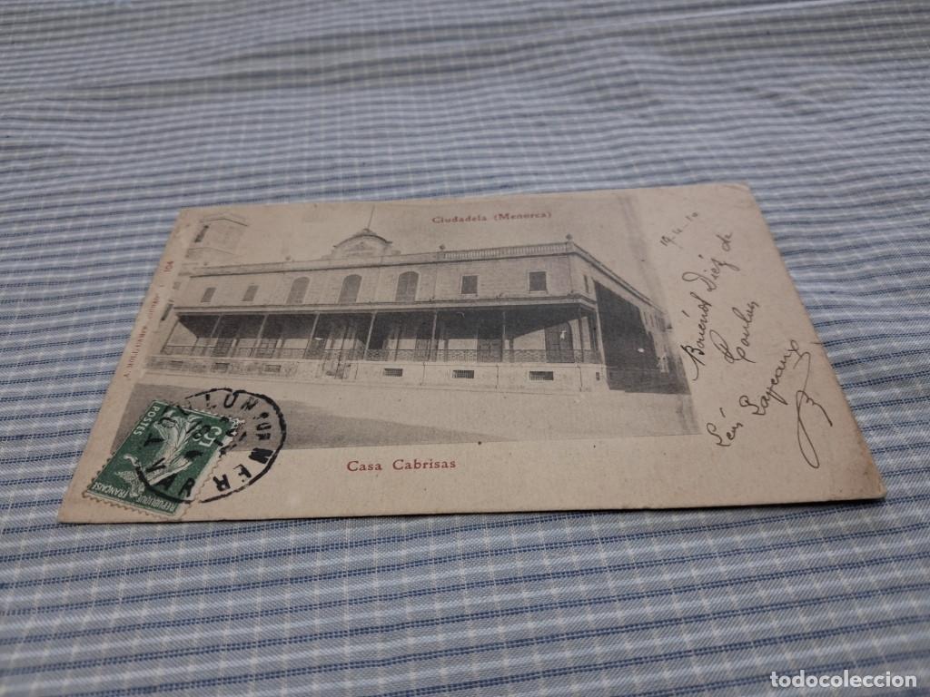 Postales: Postal antigua Menorca. Ciudadela. Casa Cabrisas. Dorso sin dividir. Moll y Marqu&eacute;s N&ordm; 104.