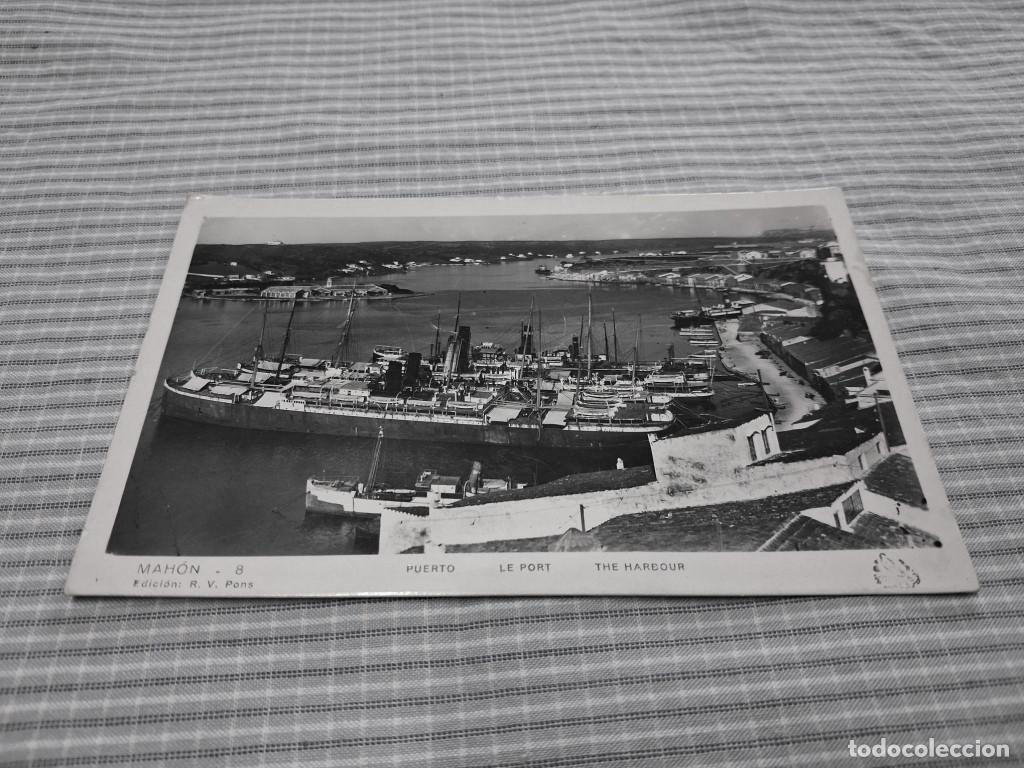 Postales: Postal antigua Menorca. Mah&oacute;n. Puerto. Pons.