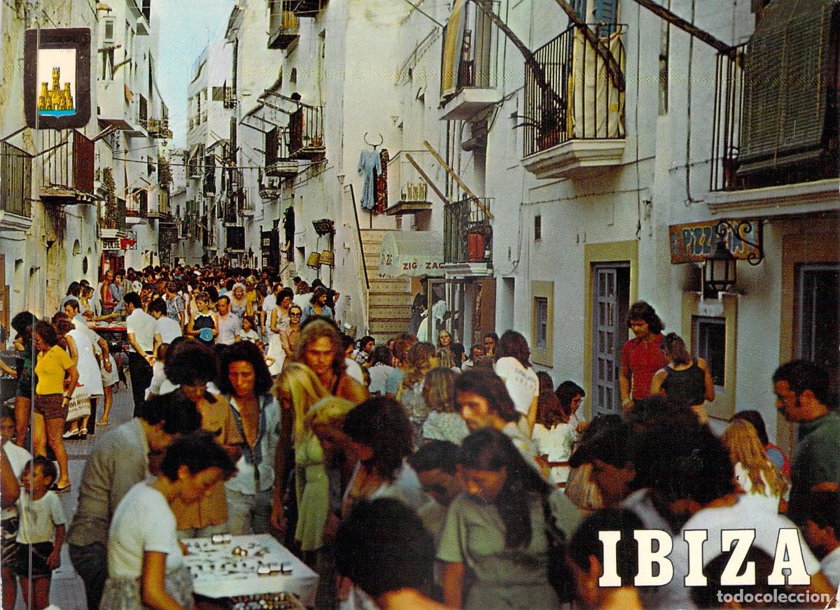 Postales: Postal de Ibiza - Calle Mayor en la Isla Blanca