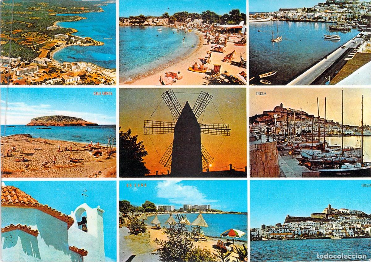 Postales: Postal Multi-vista de Ibiza, Islas Baleares - Playas y Paisajes
