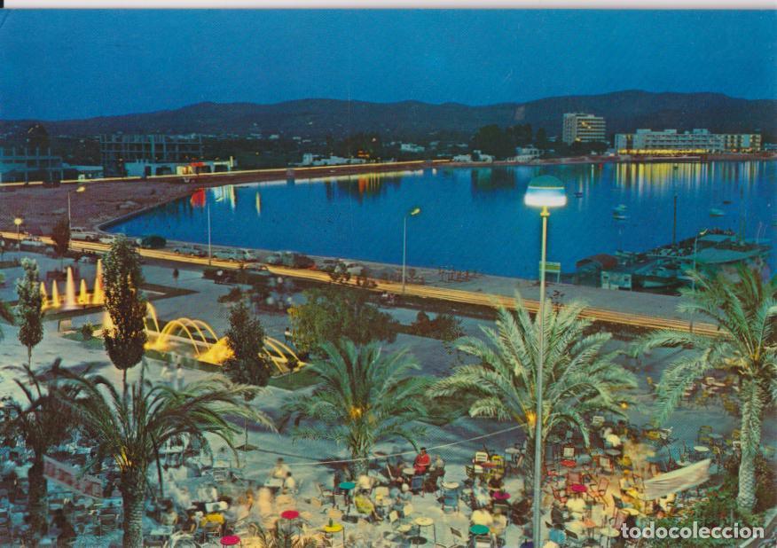 Postales: SAN ANTONIO (IBIZA) RINC&Oacute;N DE LA BAHIA, VISTA DE NOCHE &ndash; EXCL.CASA FIGUERETAS 316 &ndash; CIRCULADA
