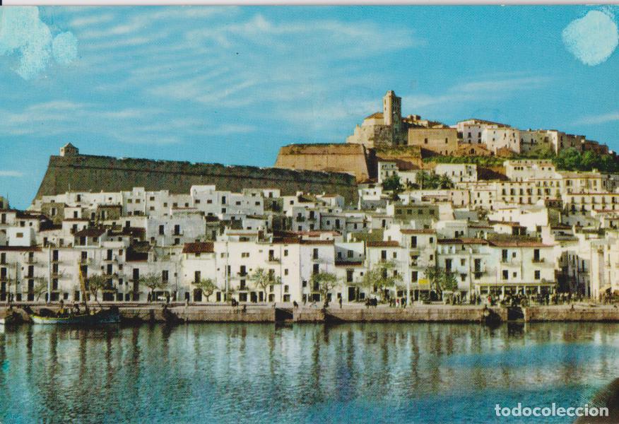Postales: IBIZA, VISTA DE LA CIUDAD ANTIGUA DESDE EL PUERTO &ndash; FOTOCOLOR JOSE M&ordf; SUBIR&Aacute; 235 &ndash; ESCRITA