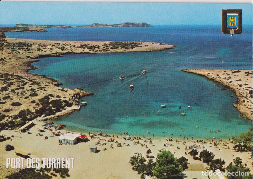 Postales: IBIZA, ISLA BLANCA, PORT DES TURRENT E ISLA CONEJERA &ndash; ESCUDO DE ORO N&ordm;89A &ndash; S/C