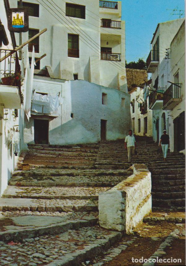 Postales: IBIZA, ISLA BLANCA, DALT VILA, CALLE T&Iacute;PICA &ndash; ESCUDO DE ORO N&ordm;38 &ndash; S/C