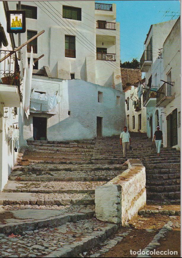 Postales: IBIZA, ISLA BLANCA, DALT VILA, CALLE T&Iacute;PICA &ndash; ESCUDO DE ORO N&ordm;38 &ndash; S/C
