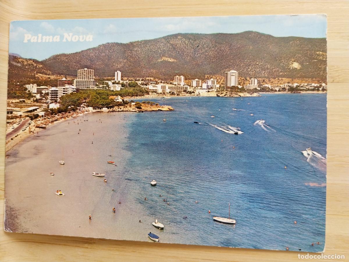 Postales: PALMA NOVA MALLORCA SAN MATIAS ED AGFACOLOR 5217 ESCRITA A&Ntilde;OS 60 70 PLAYA ANIMADA