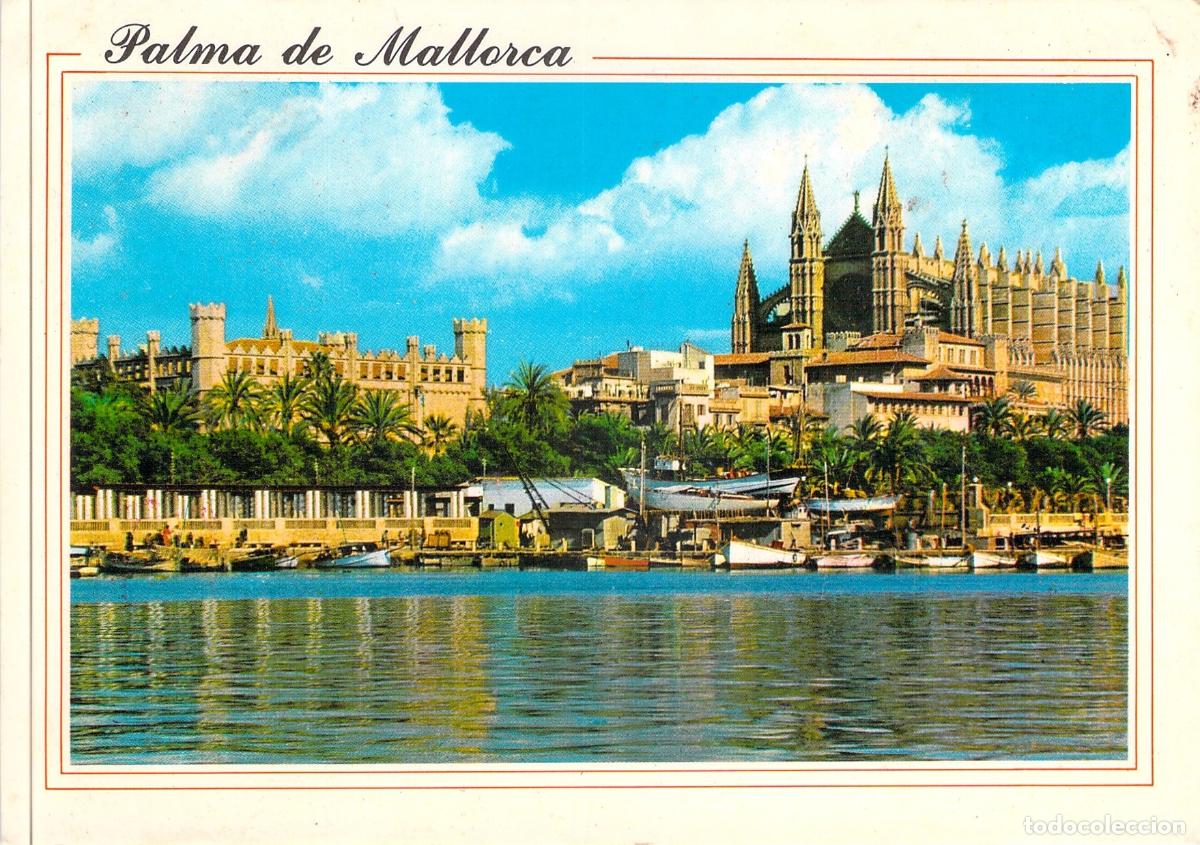 Postales: Postal de Palma de Mallorca con la Catedral y La Lonja