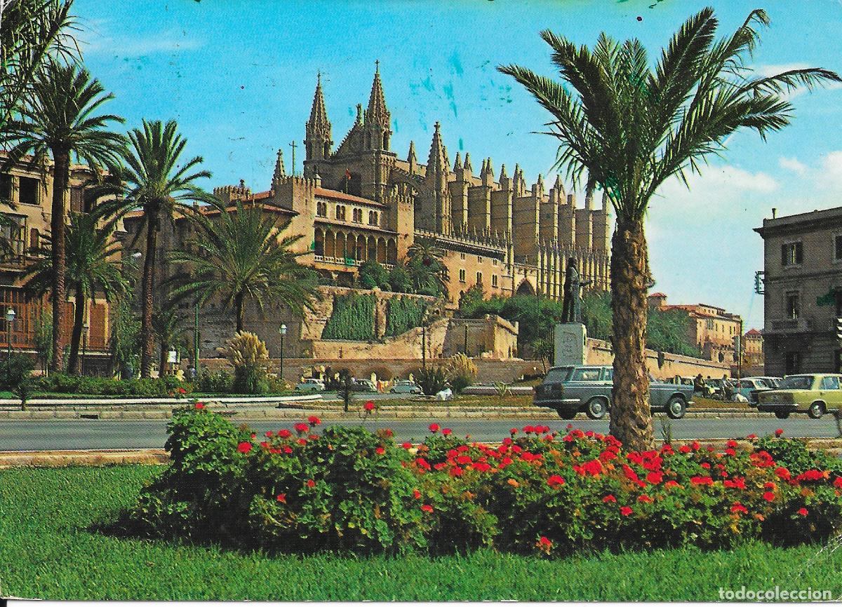 Postales: [POSTAL] Catedral y Palacio de la Almudaina. Palma de Mallorca (Baleares) (circulada)