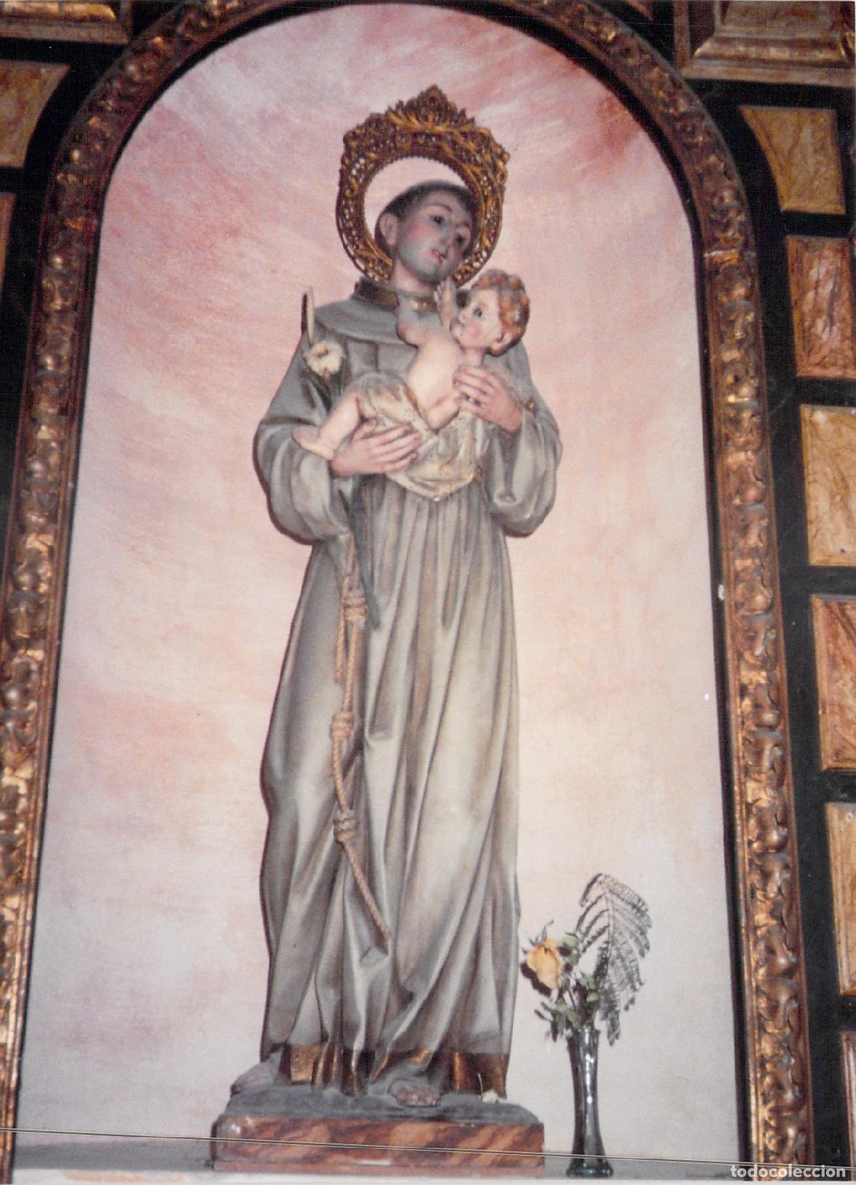 Postales: Postal de San Antonio de Padua, Ibiza, Estatua con el Ni&ntilde;o Jes&uacute;s