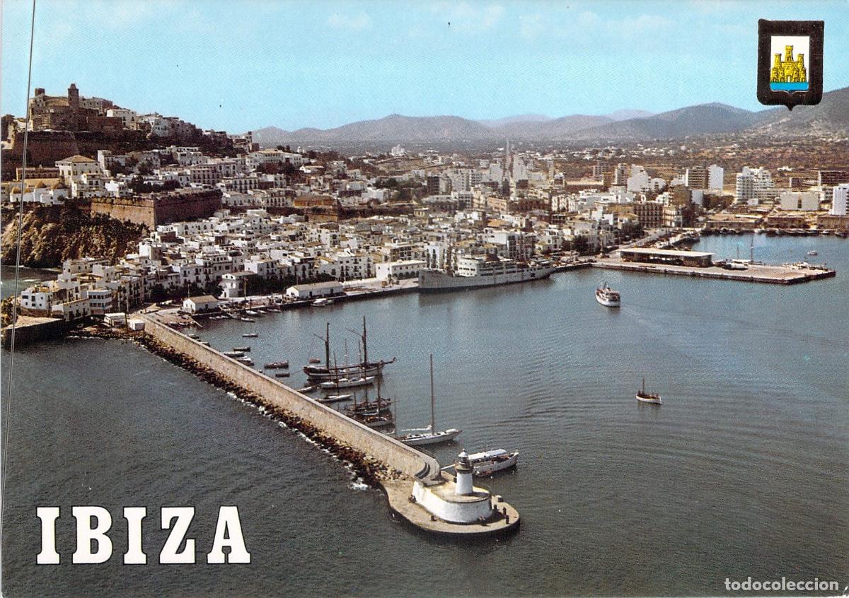 Postales: Postal de Ibiza Isla Blanca Puerto y Vistas Panor&aacute;micas