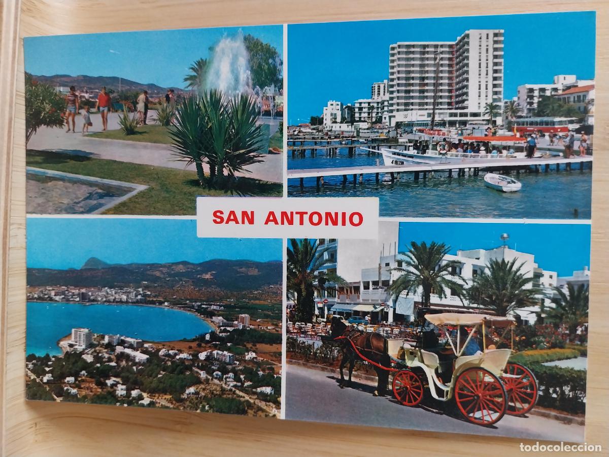 Postales: SAN ANTONIO IBIZA ED CASA FIGUERETAS 352 CIRCULADA A&Ntilde;O 1977