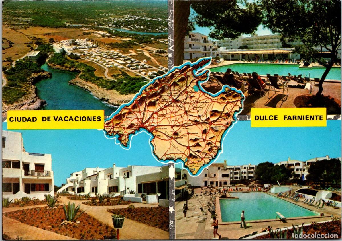 Postales: Mallorca - Cala Egos - Cala d'Or - Ciudad de Vacaciones Dulce Farniente - Bohigas - 150x105mm -Mapa