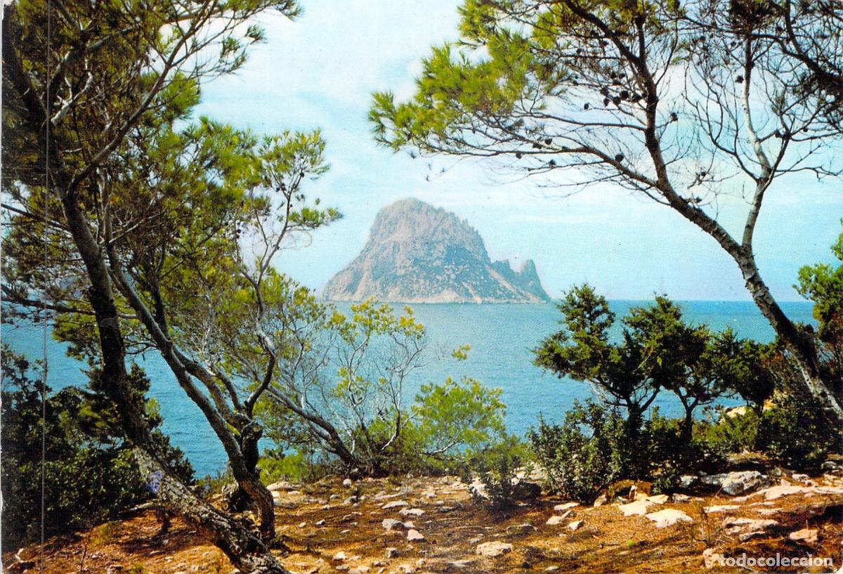 Postales: Postal de Ibiza: Cala d'Hort y el islote de Es Vedr&aacute;