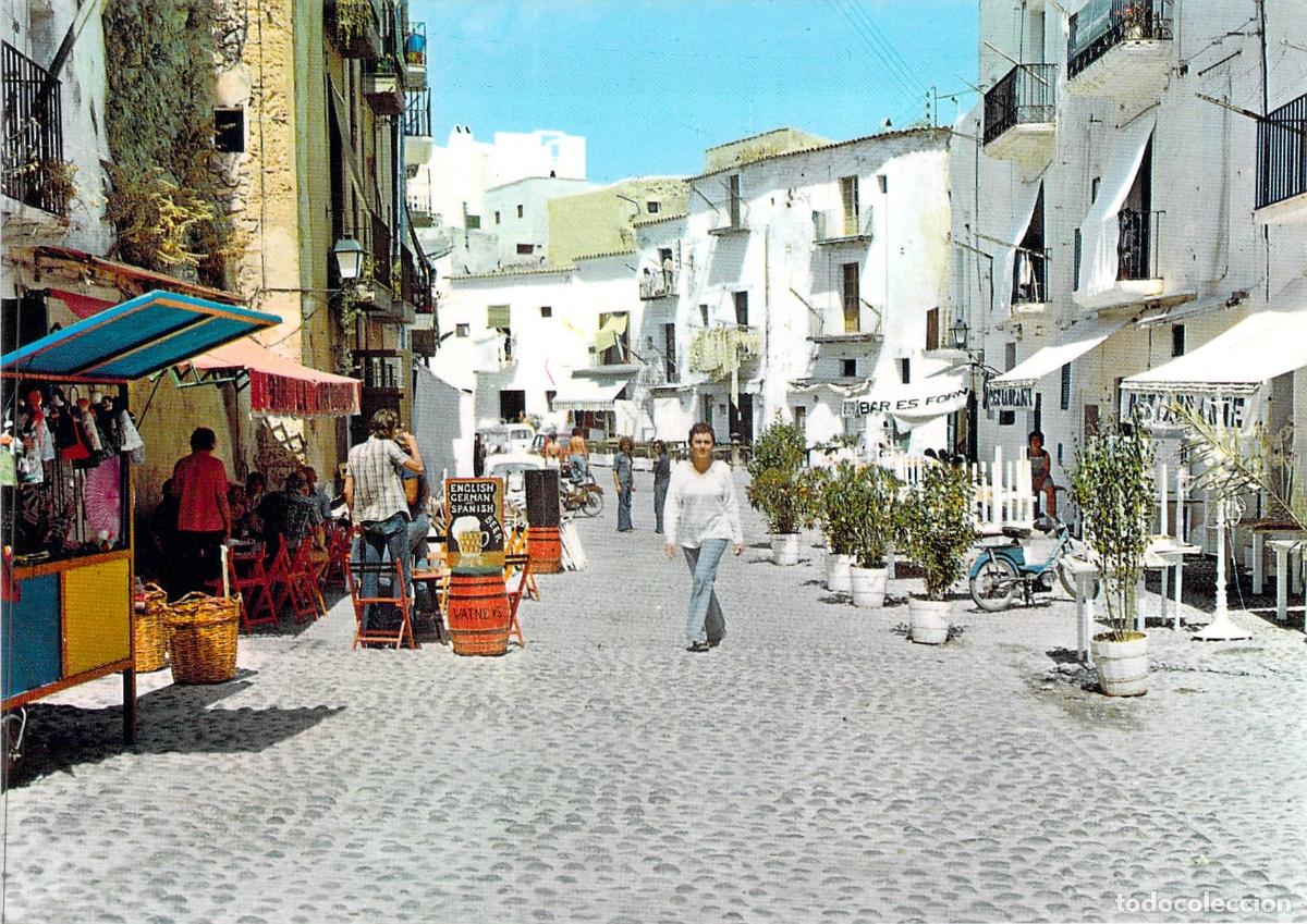 Postales: Postal de la Ciudad Alta en Ibiza, Islas Baleares