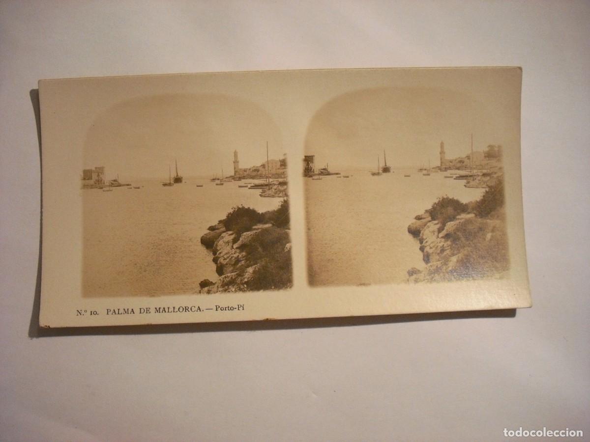 Postales: ANTIGUA ESTEREOSCOPIA DE PALMA DE MALLORCA N. 10 , PORTO PI . TURISMO PRACTICO