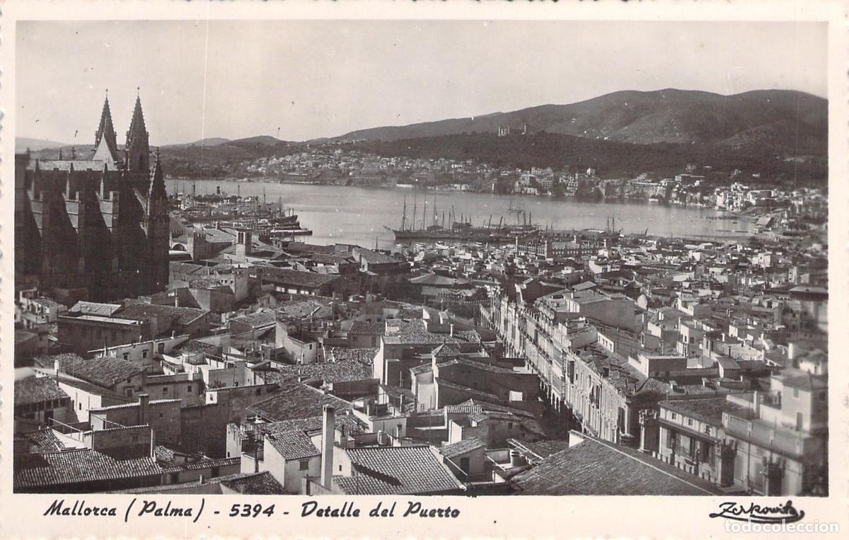 Postales: Postal de Palma de Mallorca, Detalle del Puerto y la Catedral