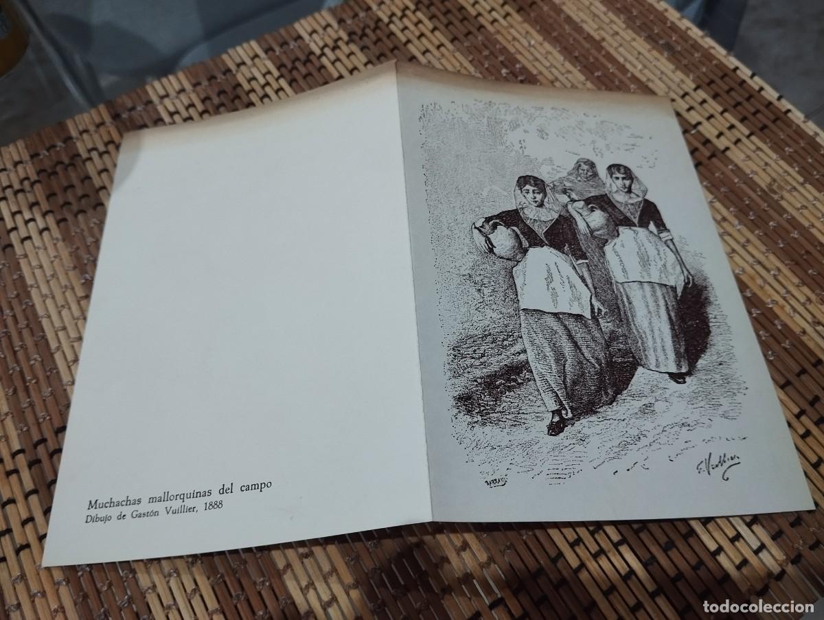 Postales: MUCHACHAS MALLORQUINAS DEL CAMPO / DIBUJO DE GAST&Oacute;N VUILLIER,1888 JUAM MESQUIDA VICENS NAVIDAD 1976