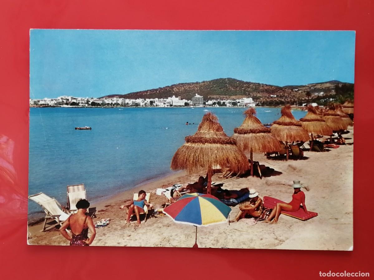 Postales: POSTAL 18741 MAT. 1967-CYP SERIE II N&ordm; 3643 SAN ANTONIO IBIZA PLAYA BALEARS BA&Ntilde;ISTAS