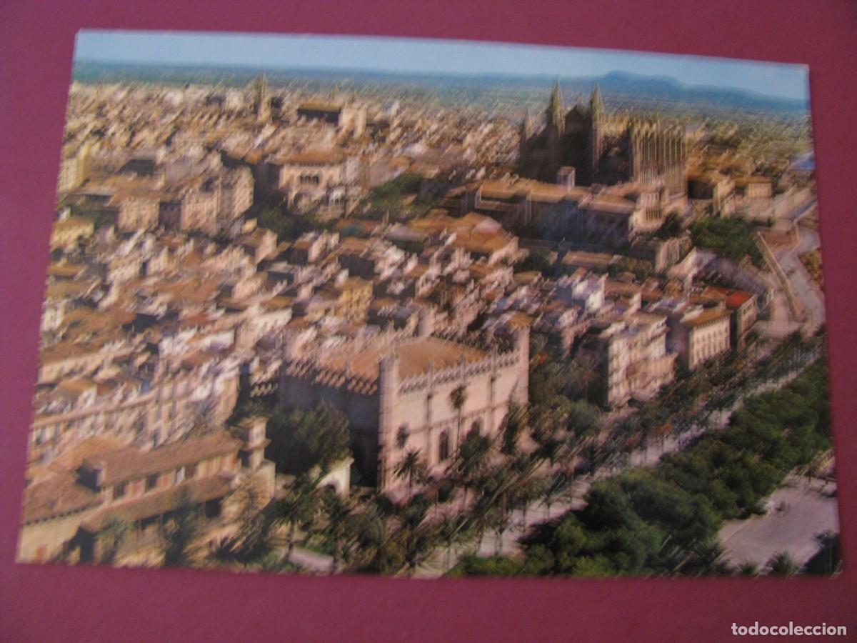 Postales: POSTAL DE MALLORCA. PALMA. VISTA AEREA DEL PASEO DE SAGRERA, LA LONJA Y LA CATEDRAL.