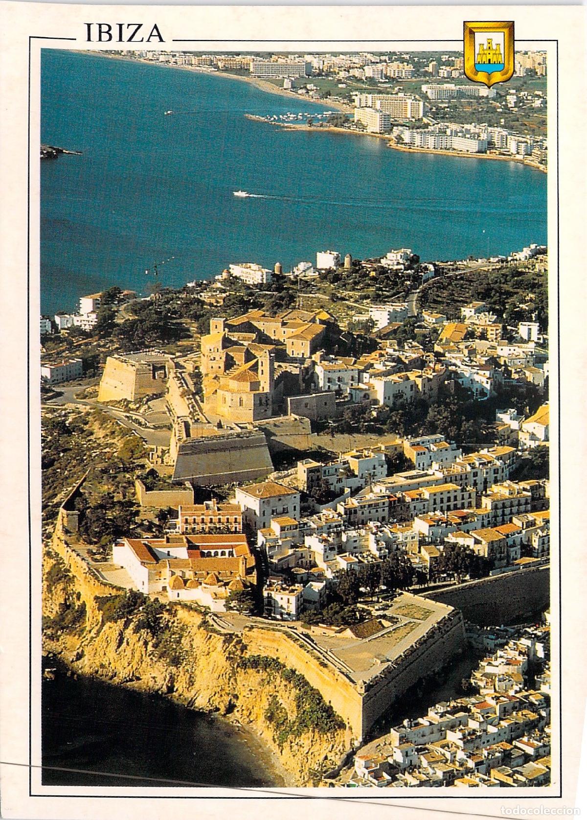 Postales: Postal de Ibiza Isla Blanca Vista A&eacute;rea Dalt Vila