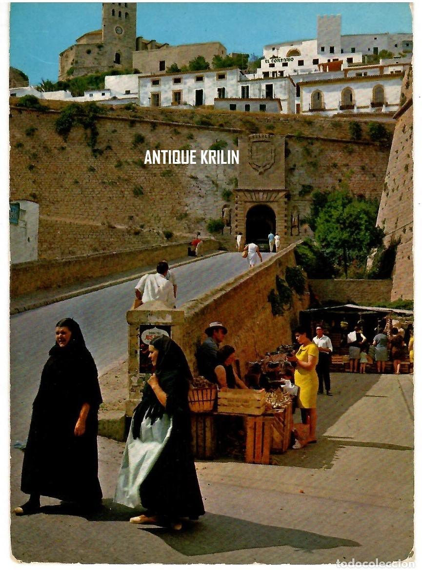 Postales: IBIZA N&ordm; 242 CIUDAD, MURALLAS Y CATEDRAL / CASA FIGUERETAS / SIN FRANQUEAR
