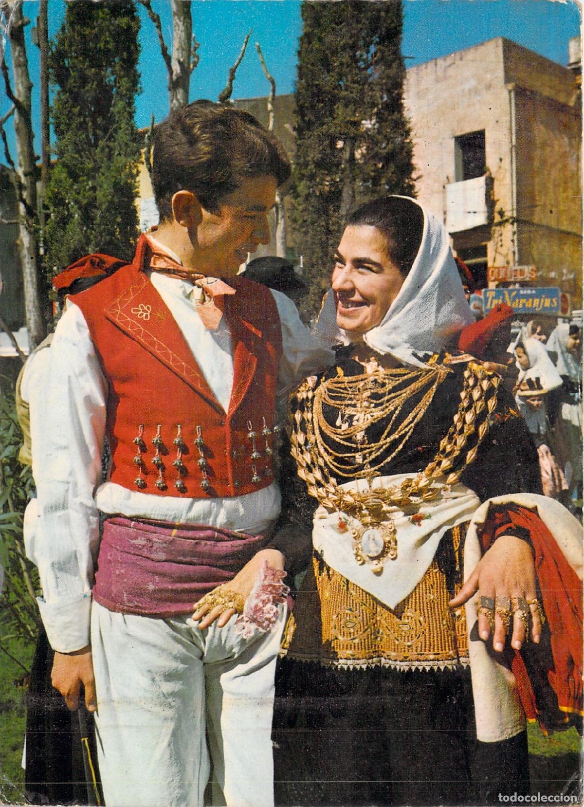 Postales: Postal Pareja con Traje T&iacute;pico de Emprendada, Ibiza