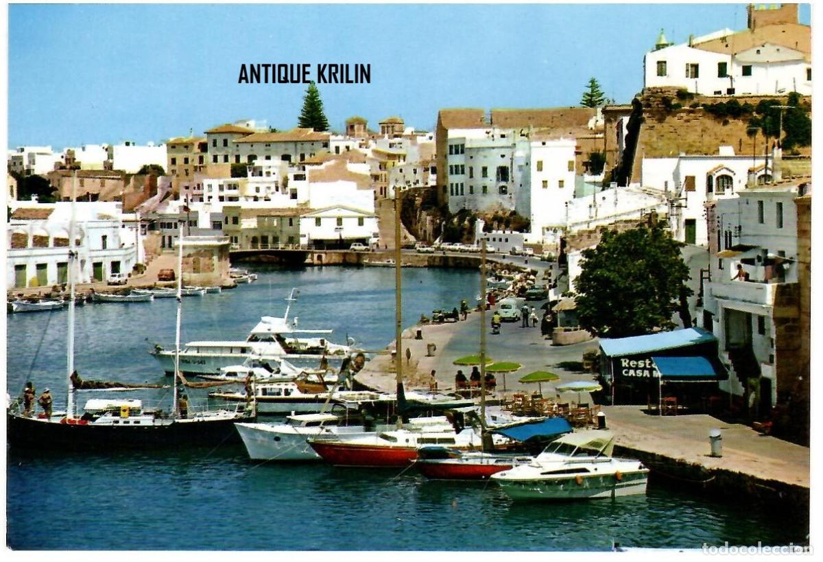 Postales: MENORCA / CIUDADELA N&ordm; 25 VISTA PARCIAL Y PUERTO / EXCL. LUCIA MORA / SIN FRANQUEAR