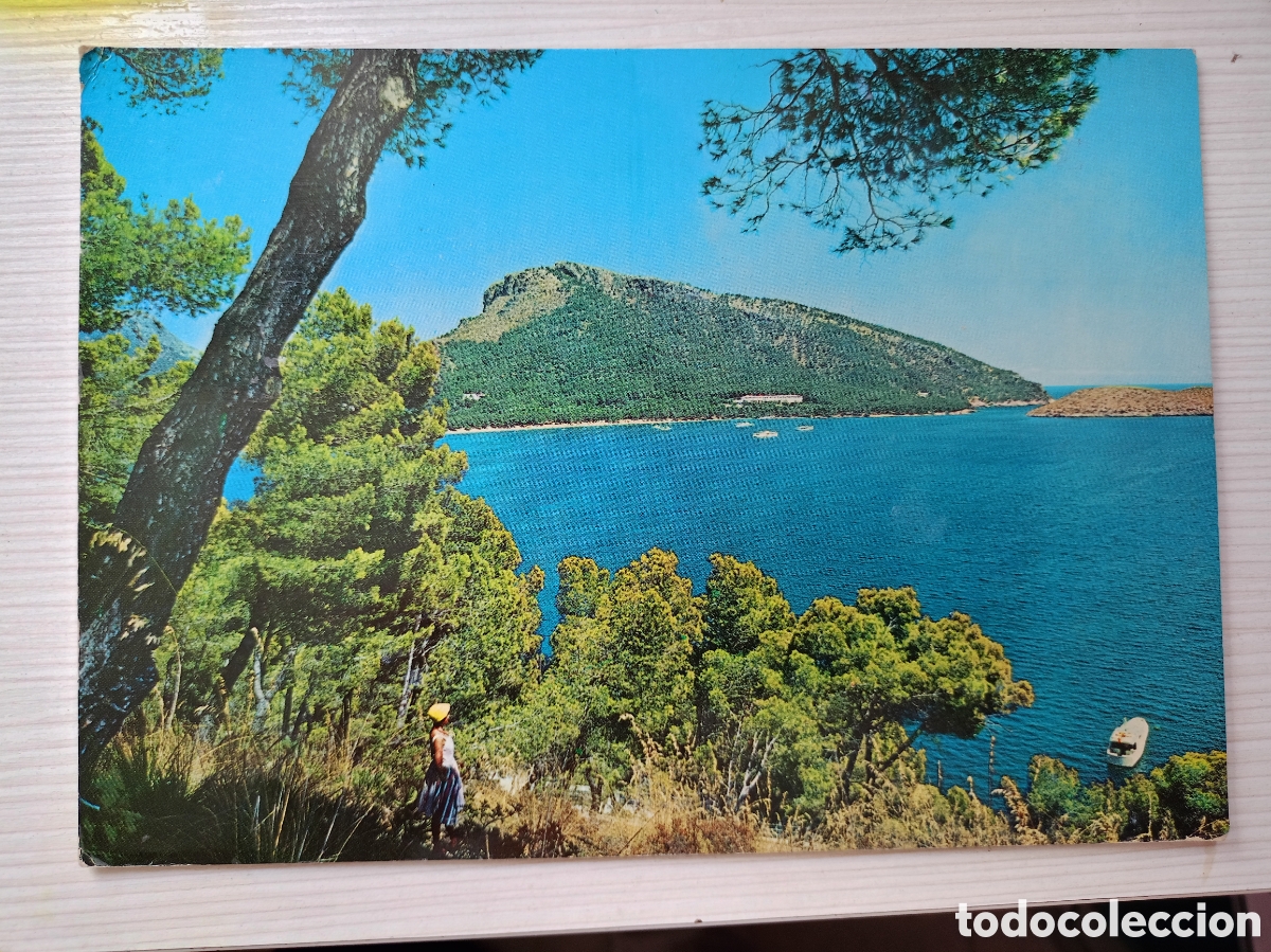 Postales: Baleares Mallorca Pollensa Bah&iacute;a y hotel Formentor formato grande antigua