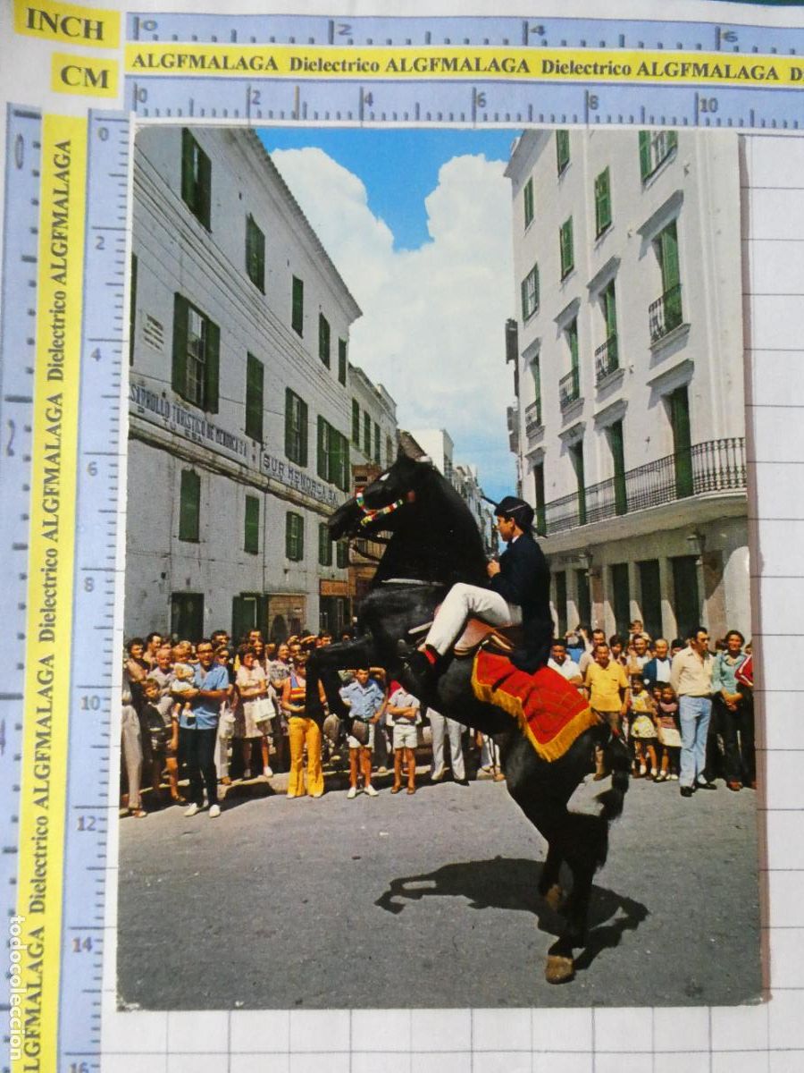Postcards: POSTAL DE MENORCA. A&Ntilde;O 1974. MAH&Oacute;N FIESTAS VIRGEN DE GRACIA T&Iacute;PICO JALEO 8603 CYP. 2220
