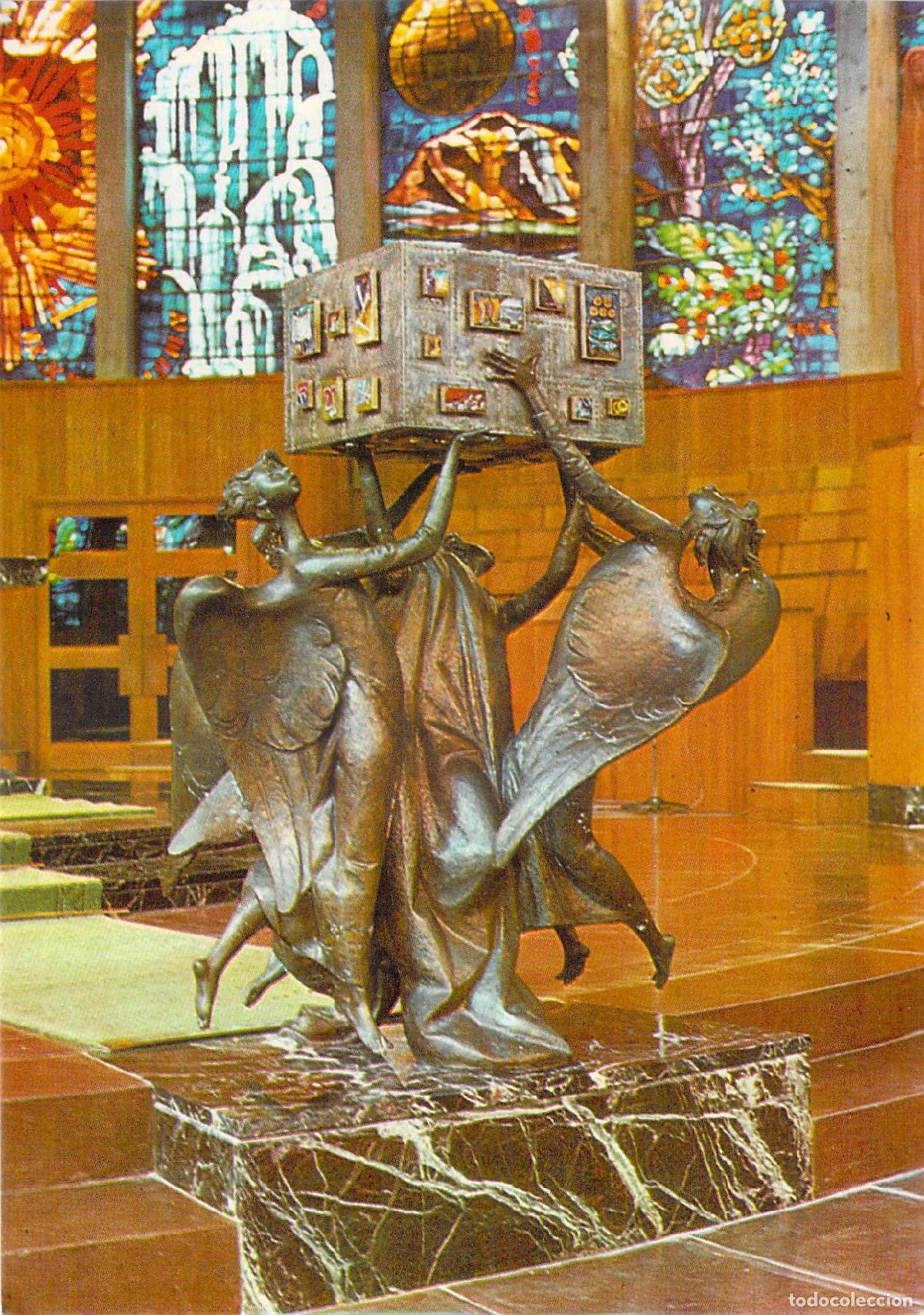 Postales: Postal Escultura &Aacute;ngeles Iglesia La Porci&uacute;ncula Mallorca