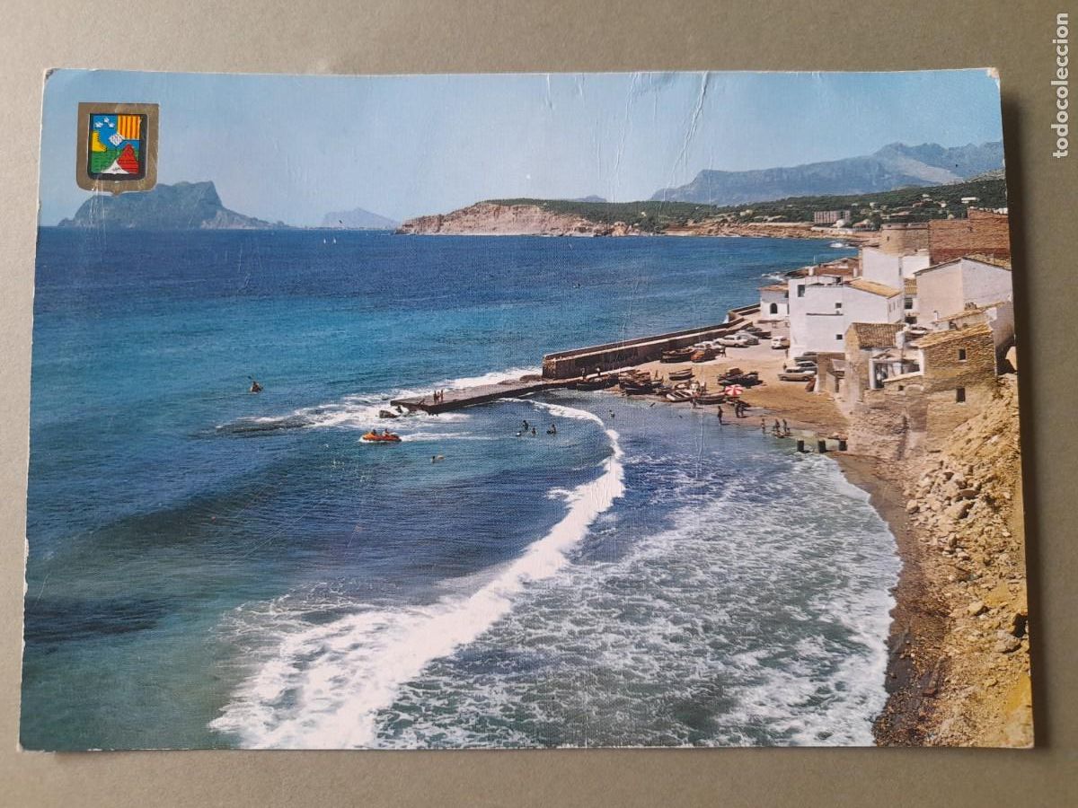 Postales: Postal de moraira (alicante) Puerto, n&deg;4, subirats circulado a&ntilde;os 60 (se&ntilde;ales de edad)