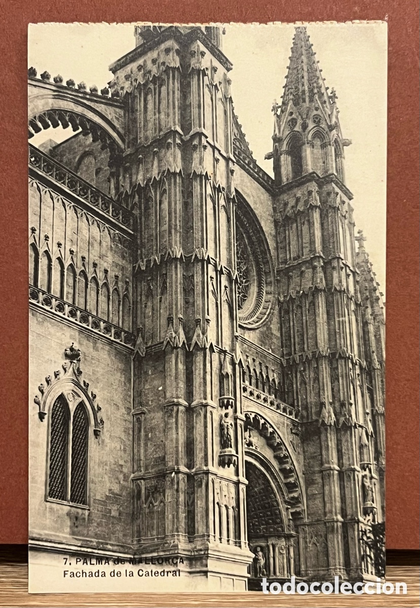 Postales: POSTAL: PALMA DE MALLORCA. 7 - FACHADA DE LA CATEDRAL - FOTO COLL