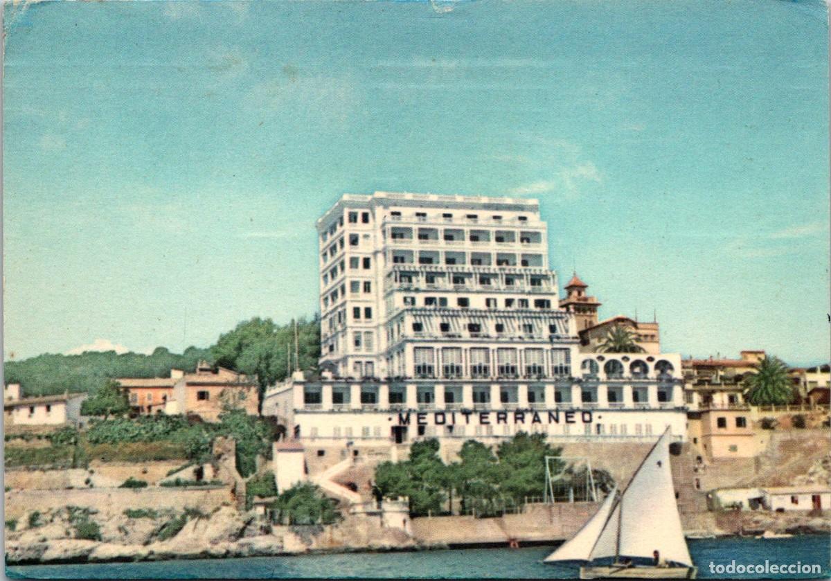Postales: Palma (Mallorca) - Gran Hotel Mediterr&aacute;neo - Desde la Bah&iacute;a - Ex. Cial. Oliver - 147x103mm -Balandro