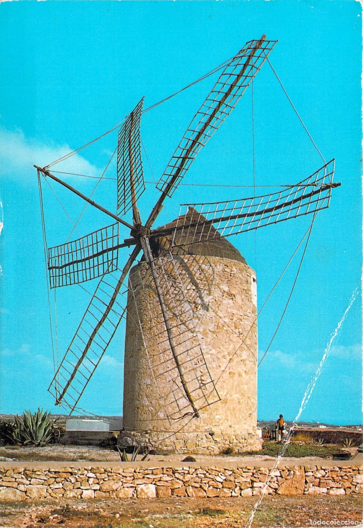 Postales: Postal de Formentera, Molino de Viento Tradicional Balear