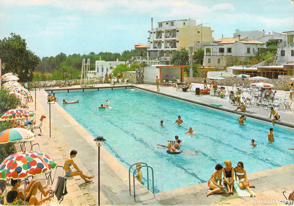 Postales: Postal de la Piscina del Hotel Impala en Palma de Mallorca