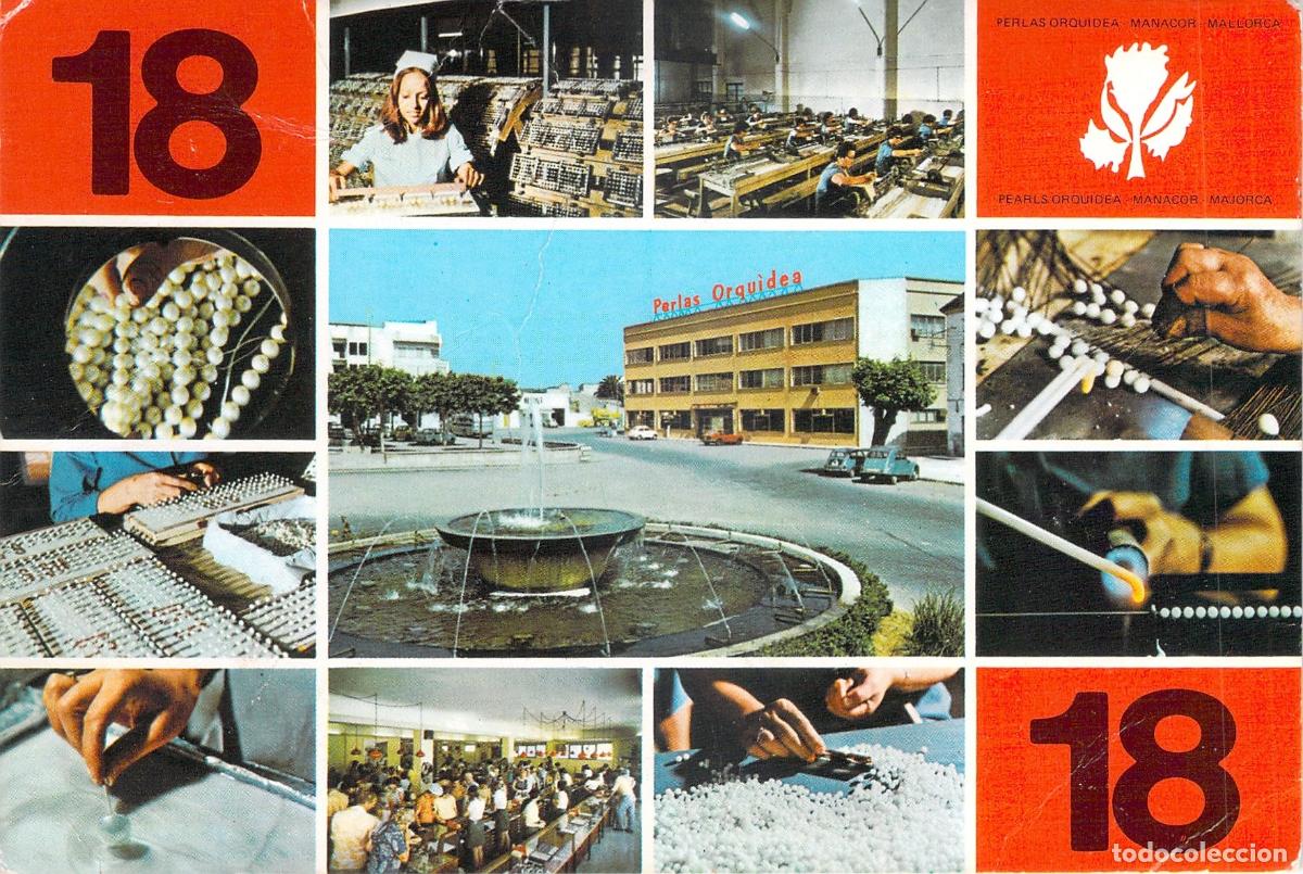 Postales: Postal Multivista de la F&aacute;brica Perlas Orqu&iacute;dea en Manacor, Mallorca