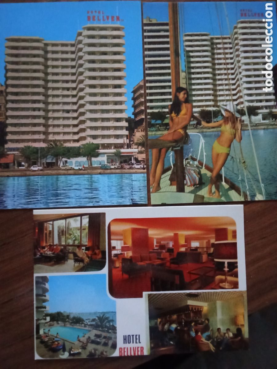 Postales: Lote de 3 postales HotelBELLVER de Mallorca, JMJ sin circular