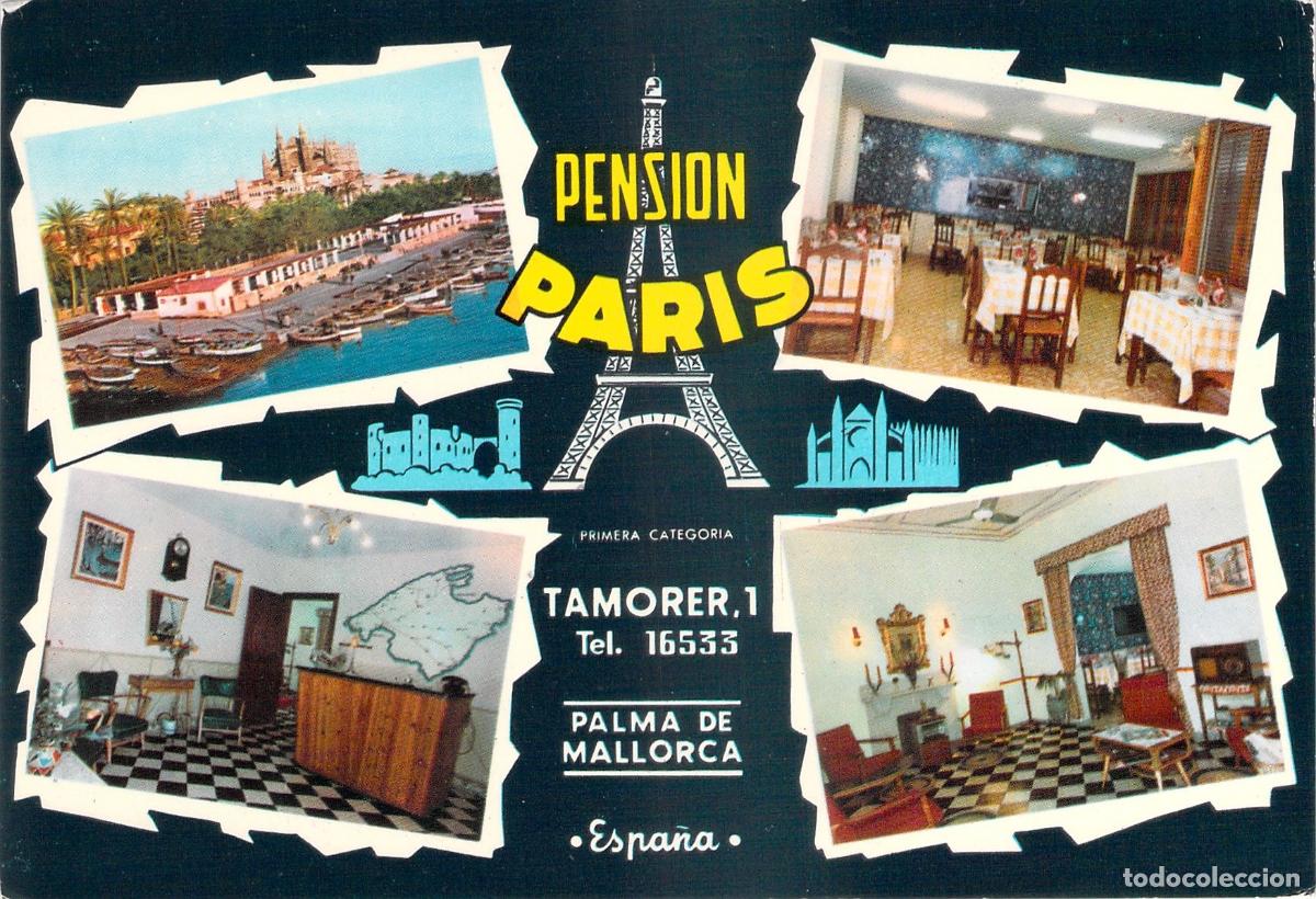 Postales: Postal Tur&iacute;stica de Palma de Mallorca - Pensi&oacute;n Par&iacute;s