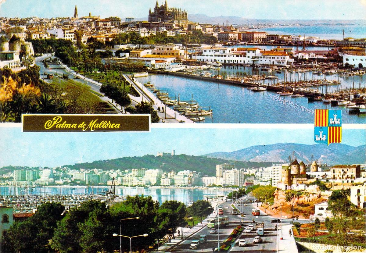 Postales: Postal de Palma de Mallorca - Vistas del Paseo Mar&iacute;timo y Puerto