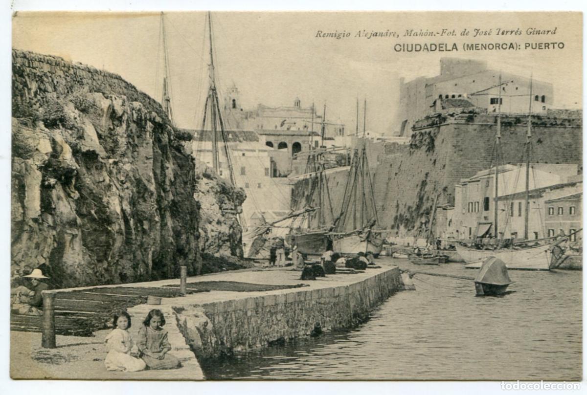 Postales: Ciudadela, Menorca, Puerto. Remigio Alejandre, Mah&oacute;n. Fot de Jos&eacute; Terr&eacute;s Guinard