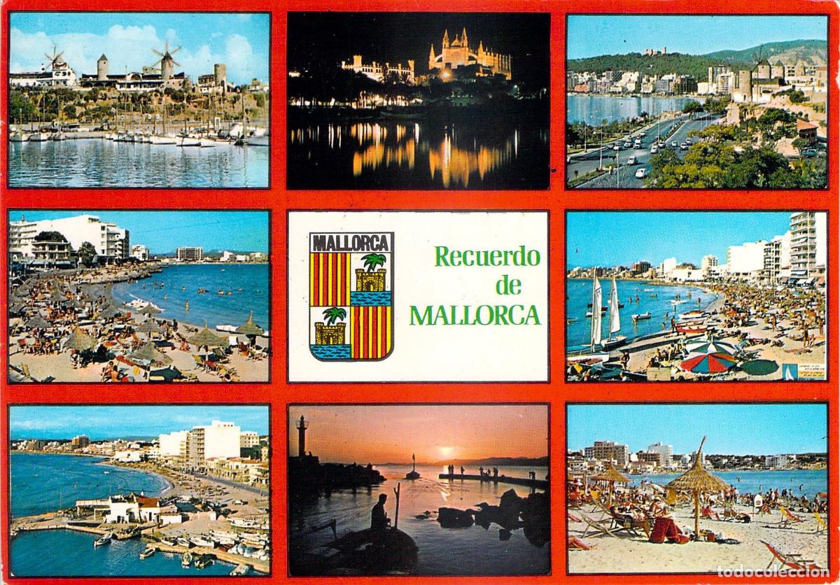 Postales: Postal Multivista Recuerdo de Mallorca con Vistas y Playas